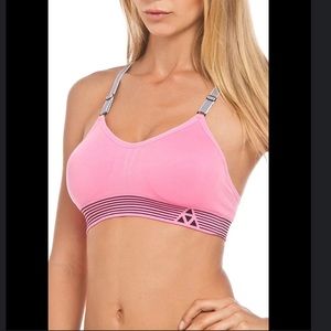BALANCED TECH Pink/Black Ultimate Performance Seamless Sports Bra M